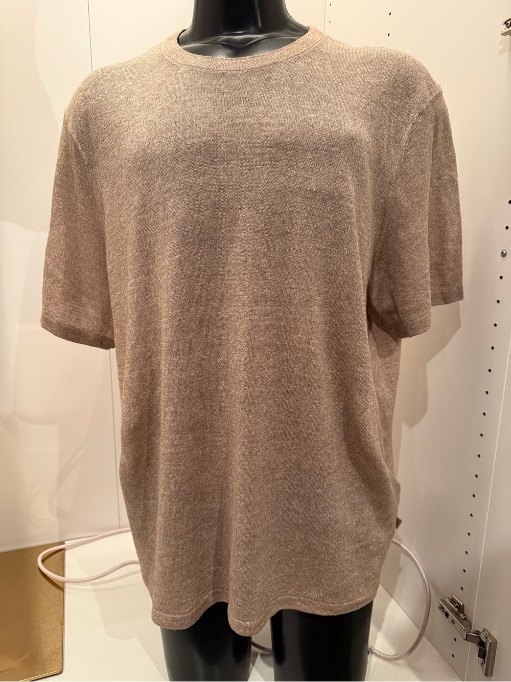 Michael Kors Short-Sleeve Crewneck Tee in Taupe